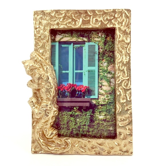 Opalhouse Accents Nwt Opalhouse Gold Metal 4x6 Leopard Picture